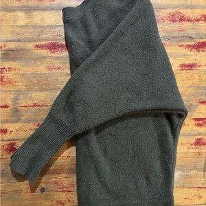 Chic Off-the-Shoulder Dark Gray Sweater